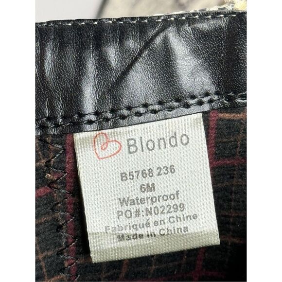 Blondo Ankle Booties Size 6 Snakeskin Embossed Leather Waterproof Block Heel NEW - Picture 7 of 9